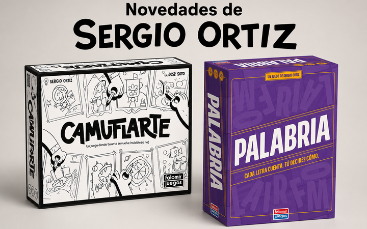Camuflarte i Palabria: els dos nous jocs de Sergio Ortiz arriben de la mà de Falomir Juegos