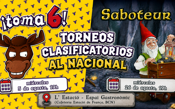 Tornejos classificatoris de Saboteur i Toma 6 a Barcelona